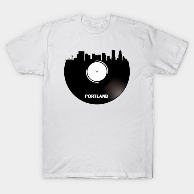 Portland, Oregon Vinyl T-Shirt by Ferrazi